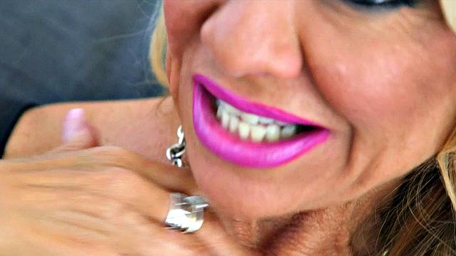 Big tits in fishnet stockings