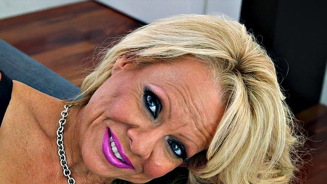 Big tits in fishnet stockings