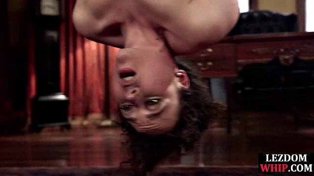 Nasty mistress pussytoying tied slut