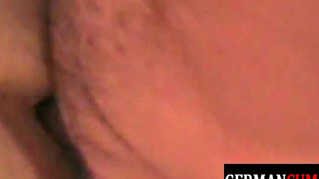 Athletic bottom filled with cum by German studs