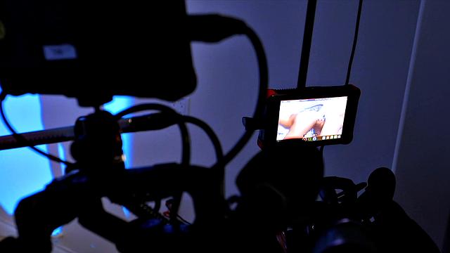 BTS Look at the Sensual Scene of Blonde MILF Alix Lynx