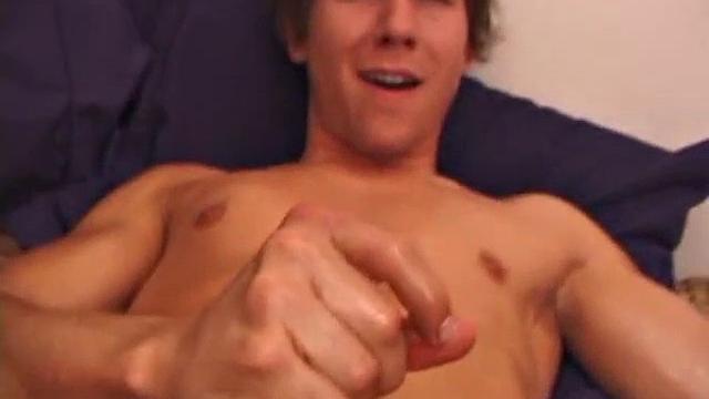 Brock Labelli gets stroked by a skilled hand and moans with pleasure