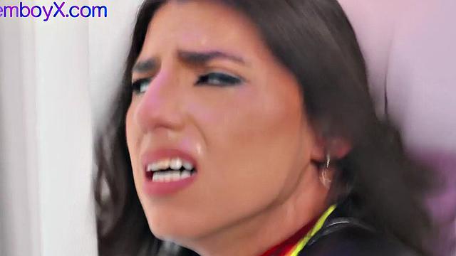 Latex ethnic femboi spoiling DILF