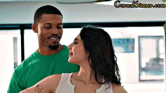 Smalltitted 21yo loves riding BBC