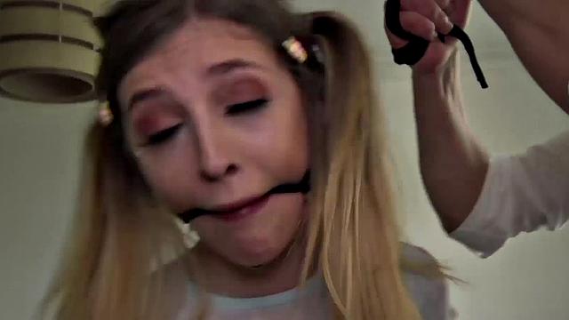 Sub Rhiannon Ryder dominated and left with mouthful of cum