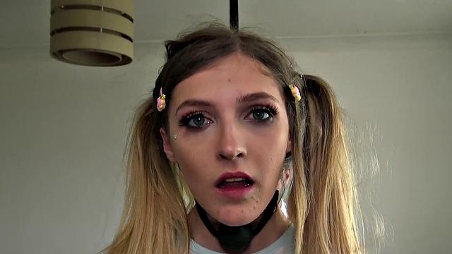 Sub Rhiannon Ryder dominated and left with mouthful of cum