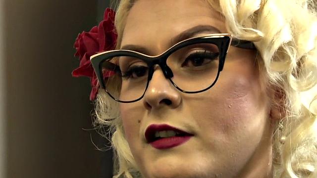 Blonde in lingerie gets her ass drilled before getting a deep blowjob in the glory hole