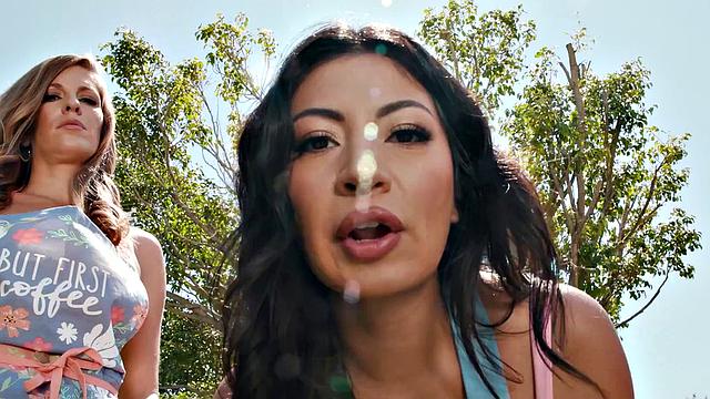 ADULT TIME - Angry MILFs Teach Naughty Teen A Lesson! 5 ON 1 REVERSE GANGBANG!