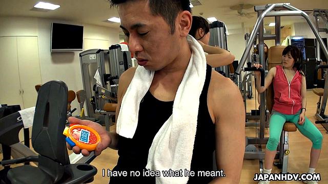 Tomomi Nakama fucked hard at the gym with a time watch
