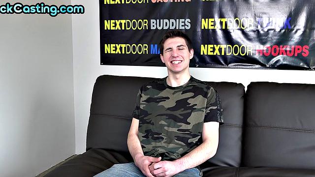 Amateur solo jock with sexy body jerks dick after auditions