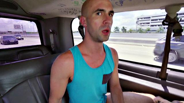 Mouthjizzed picked up for gay sex in public outdoor van