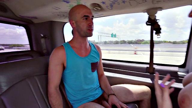 Mouthjizzed picked up for gay sex in public outdoor van