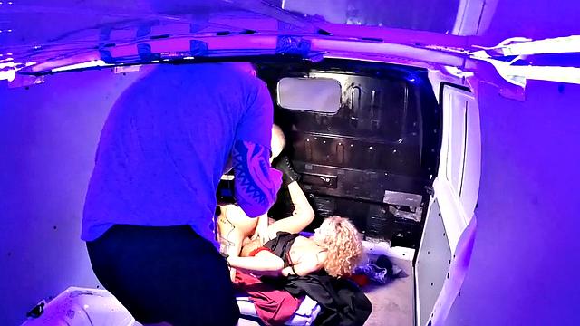 Perv babe picked up and pussy destroyed by lucky guy in van