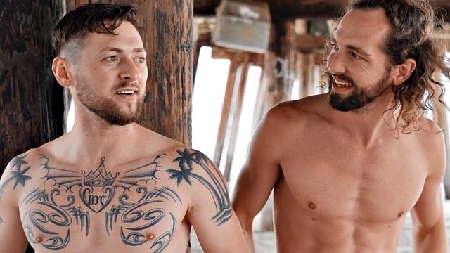 Jock cums while fucking in missionary before throating