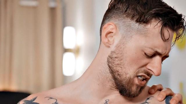 Jock cums while fucking in missionary before throating