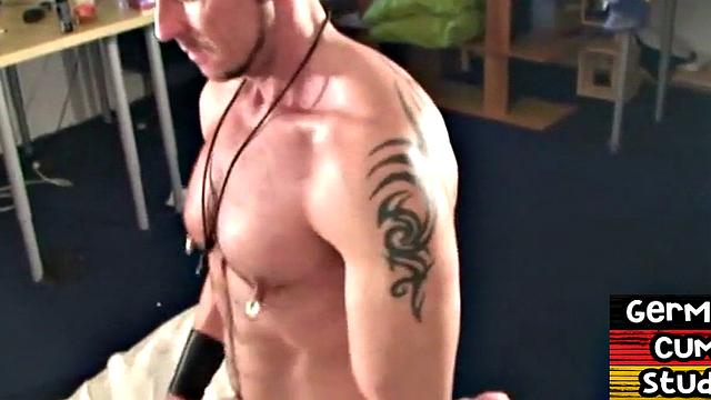 Pierced German DILF drills BFs asshole at home