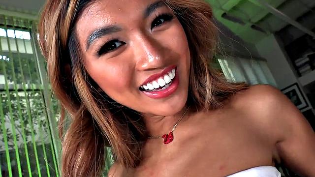 POV Asian medium boobs beauty pussybanged in closeup POV