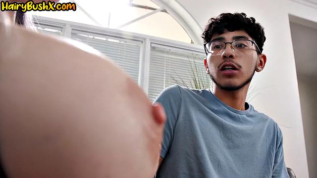 Stockings Busty Hairy MILF Cockriding