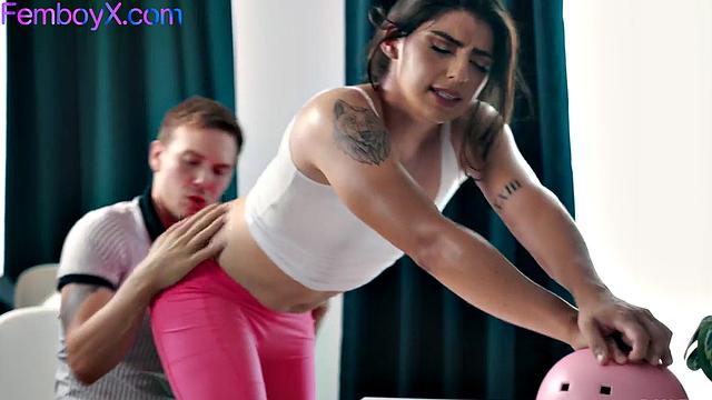 Ballsucking femboi anally gaping