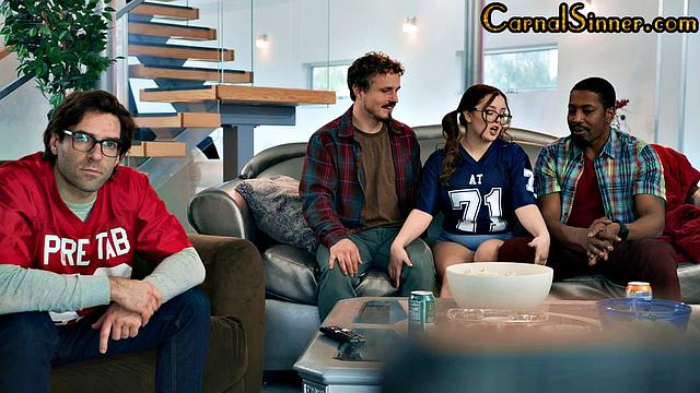 21yo petite babe pounded in 3some