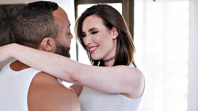 Pussylicked babe in stockings rides cock in hot affair