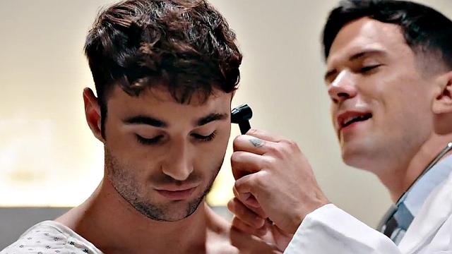 Tattooed gay doctor fucks patient in hospital