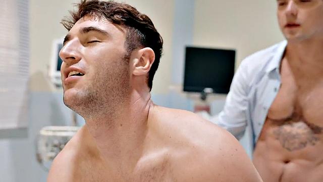 Tattooed gay doctor fucks patient in hospital