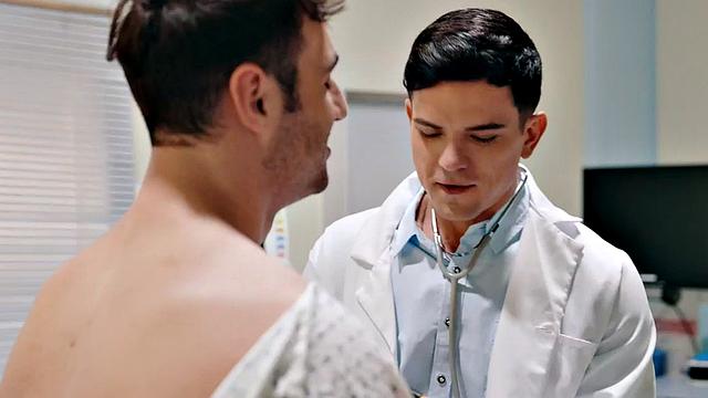 Tattooed gay doctor fucks patient in hospital