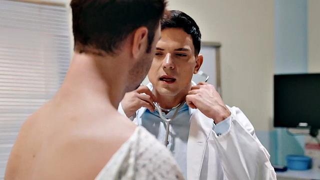 Tattooed gay doctor fucks patient in hospital