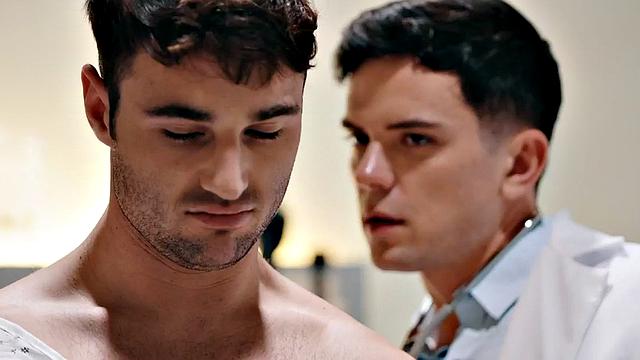 Tattooed gay doctor fucks patient in hospital