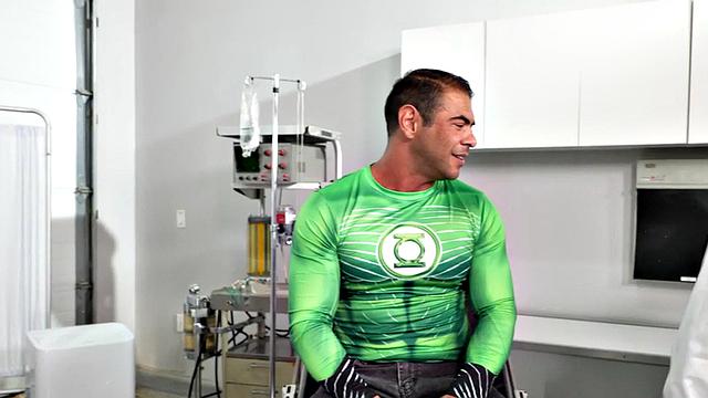 Crossdresser hunk fucks doctor ass in infirmary