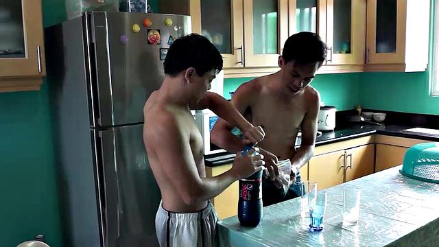 Cute Marcon just moved in next door, so Argie and Vahn invited him over to welcome him to the neighborhood. They have been scheming on how to get this cute Asian twink tied to their bed because they want to tickle him.