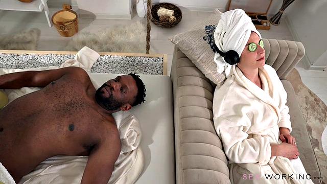 Happy Ending In Front Of Wife