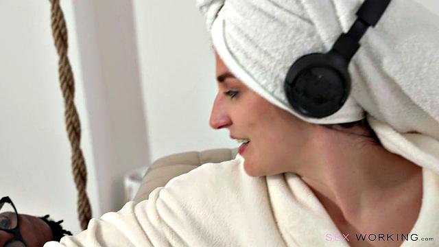 Happy Ending In Front Of Wife