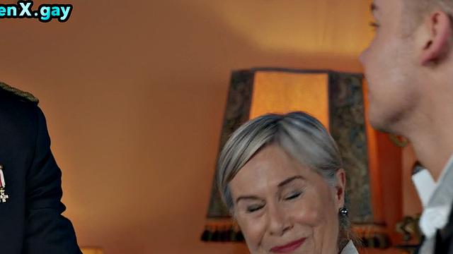 Manly jock fucks twink's asshole in reception room