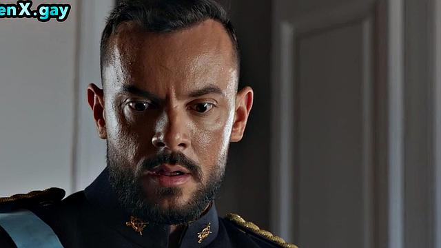 Manly jock fucks twink's asshole in reception room