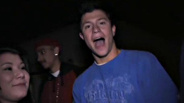 Slut sucks college cock in hot tub orgy