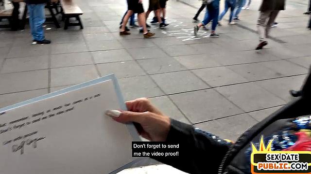 Blonde MILF gives head to a lucky stranger