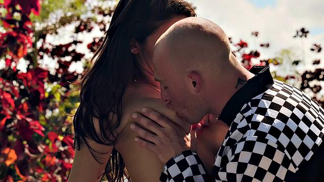 A bald latin do it all on the couch with a handjob and blowjob