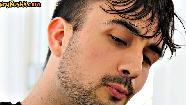 Hairybush babe deepthroats and pussyrammed in 3way