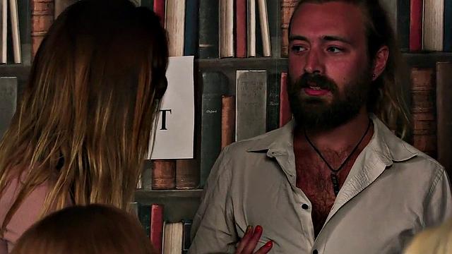 CFNM library femdoms suck cock in group action