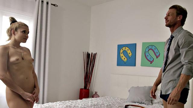 Stepdaughter goes hardcore with stepdad in wet pussy hole