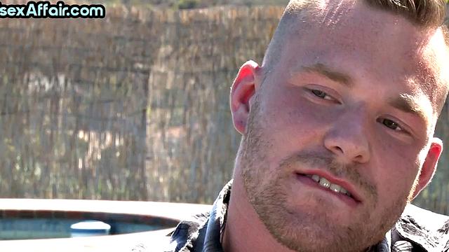 Ginger MILF riding BBC in bisex 3way