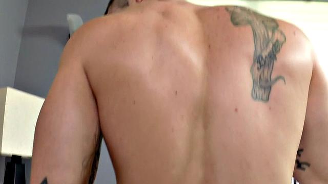 Muscular stud bangs inked up babe in hot anal casting with doggystyle action