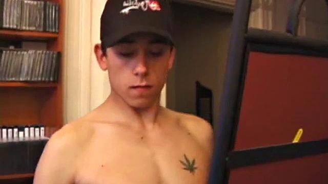 Luciano is back and looking better than ever. This all American boy strips naked and delivers one very hot show, before popping his cum load all over a mirror.