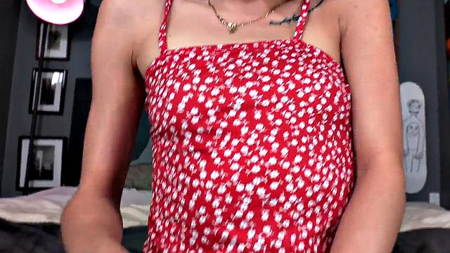 POV perky titted amateur bouncing