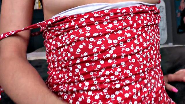 POV perky titted amateur bouncing