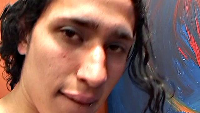 Handsome latino gives a blowjob to his lover