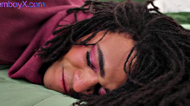 Nubian femboy in lace panties barebacked in ass