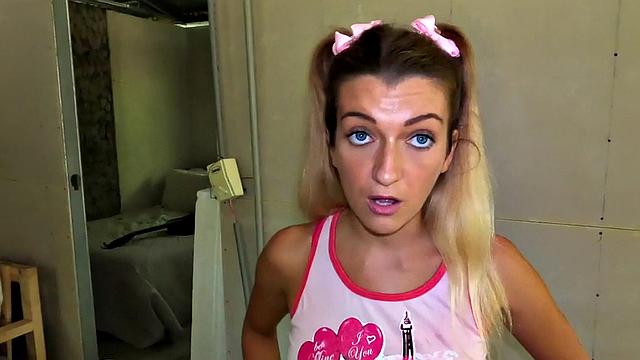 Pigtails stepteen blows taboo shaft during POV fucked